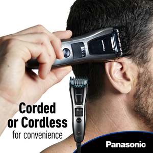 Tondeuse à cheveux et à barbe pour homme avec 39 réglages de coupe ajustables et deux peignes amovibles Fonctionnement avec ou sans fil, alimentation par batterie/USB - Product Image 4