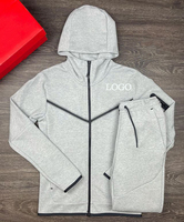 Ensemble de survêtement pour homme avec logo personnalisé, jogging, veste à capuche, pantalon de survêtement et sweat-shirt, ensemble de survêtement 2 pièces pour homme
