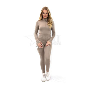Wholesale Equestrian <b>Base</b> <b>Layer</b> <b>Long</b> <b>Sleeves</b> Riding Tops Equestrian Clothing Breeches and <b>Base</b> <b>Layer</b> Set for Women - Product Image 2