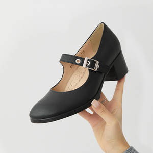 Chaussures Mary Jane pour femmes [JSHOE] en cuir d'agneau véritable fait main, talon moyen de 4,5 cm, confortables, décontractées, pour la marche - Product Image 2