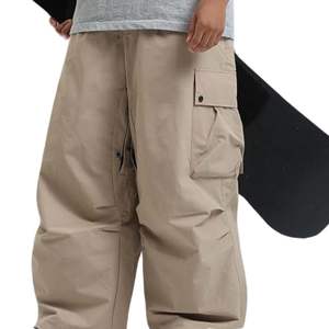 Venta caliente 2025 personalizado hombres sueltos Hip Hop pantalones de esquí a prueba de viento impermeable transpirable elegante Streetwear holgado Multi-Bolsillo - Product Image 2