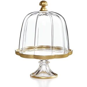 Support à gâteau en métal avec dôme en verre, idéal pour le rangement quotidien des gâteaux et une présentation élégante sur table - Product Image 6