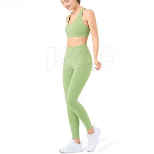 Conjunto de Yoga para Mujer de Alta Calidad Personalizado, Transpirable, con Cierre Elástico en la Cintura, Logotipo Impreso en la Parte Delantera, Diseño de 2 Piezas, Precio Bajo - Product Image 4