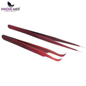 INNOVAMED INSTRUMENTS Nouvelle arrivée Extension de cils incurvés droits Pince à épiler Outils de ramassage de beauté en acier - Product Image 3