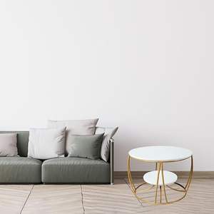 Mesa de Centro Dúplex con Base de Metal, Diseño Moderno y Simple de Lujo, Multifuncional, Duradera y Ecológica para Sala de Estar/Oficina - Product Image 2