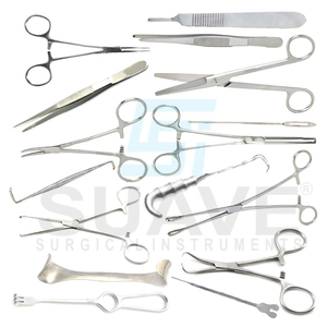 Juego de Instrumentos de Cirugía General de Acero Inoxidable, Manuales, de Alta Calidad, Reutilizables, SUAVE SURGICAL INSTRUMENTS - Product Image 1