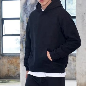 Customized Heavyweight Oversize Men's Hoodie Fashion Trendy Pure Cotton Casual Men's Wholesale Hoodie - Product Image 1