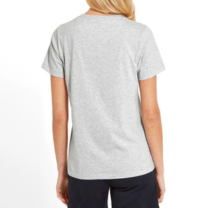 Ropa deportiva suave de alta calidad personalizada para mujer, camisetas blancas de manga corta con cuello redondo para gimnasio, camisetas de Yoga ajustadas de compresión personalizadas - Product Image 3