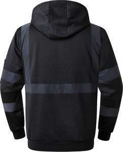 Safety ZipUp <b>Hoodies</b> Hooded Safety Sweatshirt <b>for</b> <b>Men</b> Women High Visibility Safety Sweatshirt <b>Work</b> Utility with Reflective Strip - Product Image 2