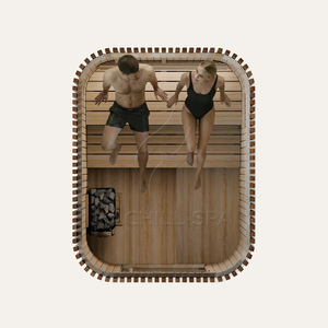 Nueva <span class=keywords><strong>Sauna</strong></span> Tradicional para 2 Personas, para Exteriores, con Asientos Reclinables, para Jardín, con Sistema de Ventilación Optimizado, Redonda - Product Image 5