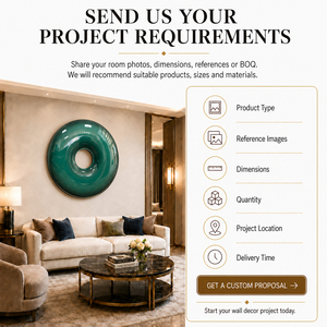Luxury Emerald Green Donut Shape Epoxy Resin Wall Art High Gloss Round 3D Wall Sculpture <b>for</b> Hotel Home Decorative Arts - Product Image 6