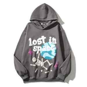 Sudadera con Capucha Personalizada con Estampado 3D en Relieve para Hombre, Sudadera de Invierno de Algodón Grueso de 500 g/m² con Estampado en Relieve - Product Image 5