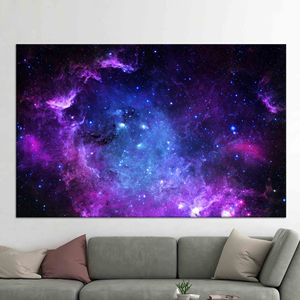Impresión en lienzo de galaxia estrellada: obra de arte vibrante del cielo nocturno para decoración del hogar, lienzo envuelto - Product Image 1