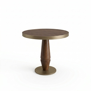 Mesa Redonda Moderna para Restaurante con Tapa de Vidrio y Base de Pedestal Metálico, Diseño Contemporáneo para Espacios Comerciales de Comedor - Product Image 5