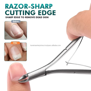 Pinzas para cutículas curvas rusas de alta calidad profesional, cortador de cutículas de uñas personalizado con apertura de mandíbula de 7mm de ancho, nuevo diseño mejorado - Product Image 5