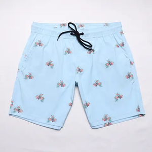 Ensemble de shorts en coton et nylon tricotés taille haute anti-rides pour hommes Style décontracté avec impression de motifs 3D Poche décorative de logo chaude - Product Image 5