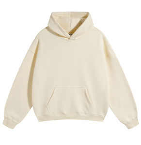 Sweat-shirt à capuche imprimé en couleur unie, coton de haute qualité, design vintage, streetwear, pull-over avec impression numérique, sport, hip-hop - Product Image 4