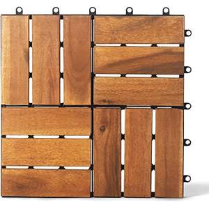 Carreaux de terrasse en bois d'acacia durables de 300x300x24mm sans nœuds avec finition à l'huile de qualité supérieure Design extérieur moderne et techniques lisses - Product Image 3