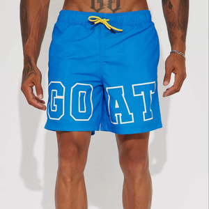 Premium quality Screen printed Trendy Custom polyester <b>Men's</b> High Quality Swim Shorts Loose Swim <b>Trunks</b> for <b>men</b> - Product Image 1