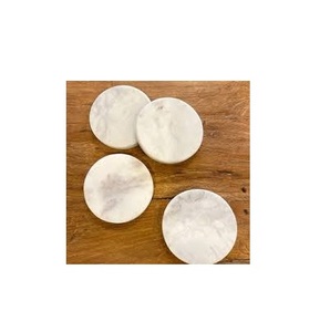 100% รองแก้วหินอ่อนแท้สำหรับโรงแรมบ้านอุปกรณ์ครัวถาดรองแก้วทรงกลม - Product Image 3