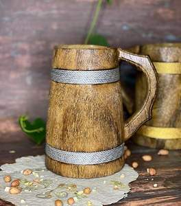 Eco Friendly Lightweight Wood <b>Mug</b> with Handle for Daily Use and Custom Branding Worldwide Supply Available - Product Image 2