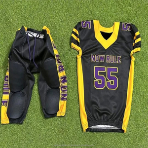 Camisetas de Fútbol Americano Estampadas y Transpirables de Diseño OEM, Uniformes Ligeros de Spandex/Poliéster de Secado Rápido y Antibacterianos - Product Image 5