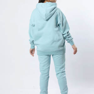 ขายส่งโลโก้ที่กําหนดเองหญิงการฝึกอบรมสวมSweatsuit 2 ชิ้นชุดสูทซิปTracksuitsผู้หญิงเหงื่อชุดวิ่งออกกําลังกาย - Product Image 4