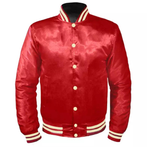 Chaqueta acolchada deportiva Retro para hombre, cortavientos Varsity de satén negro sólido, soporte de lana alta, cómoda, logotipo personalizado, luz de invierno - Product Image 5