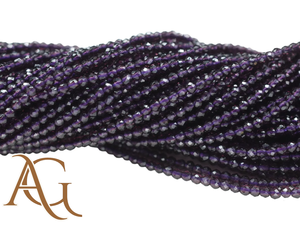 Boule ronde à facettes en cristal d'améthyste Rondelle synthétique Loose Beads China for Jewelry Making Quartz 2mm 4mm 6mm 8mm - Product Image 6