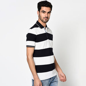Polo blanco con logotipo personalizado, Camiseta lisa de golf, Polo en blanco de manga corta para hombre con logotipo personalizado y servicio OEM - Product Image 4