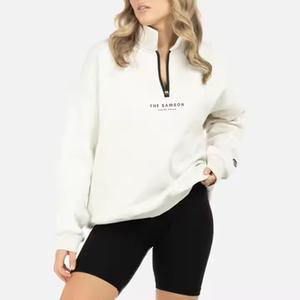 Sweat-shirt décontracté à fermeture éclair pour femme avec logo OEM personnalisé, sweat-shirt oversize pour femme, sweat-shirt unisexe lourd, fabricant de sweat-shirt - Product Image 6