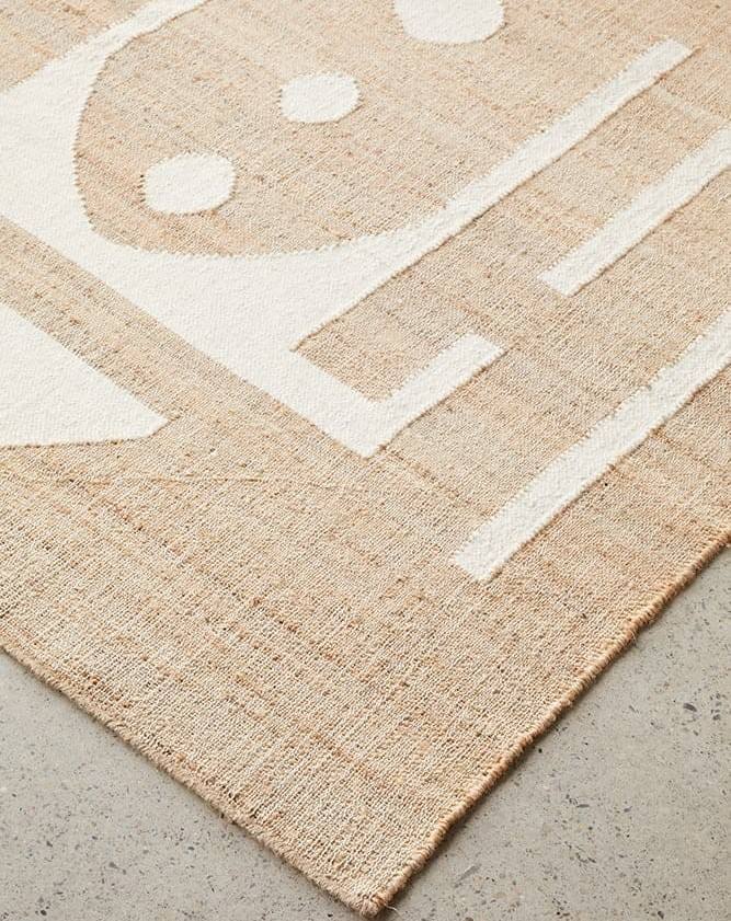 Jute naturel et blanc