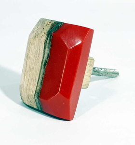 Bouton de meuble ovale en bois et résine fait main de qualité supérieure, style tendance, bouton de porte de cuisine, chambre à coucher, poli - Product Image 3