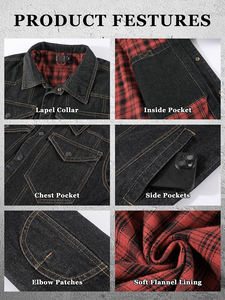 Chaqueta Vaquera Retro Lavada para Invierno, Abrigo Informal Duradero hasta la Cadera, Estilo Urbano Desgastado, Ajuste para Ropa Formal y Urbana, Transpirable - Product Image 2