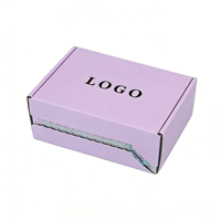 Boîte en carton ondulé E-flute, petite boîte d'emballage en papier kraft, boîte à courrier cadeau noire personnalisée en gros