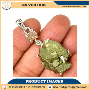 Impresionante último diseño único Herkimer 925 Plata de Ley sólida colgante de piedras preciosas naturales declaración joyería fina - Product Image 2