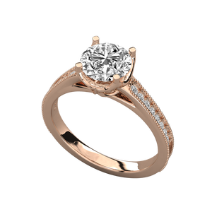 Bague solitaire en or 14 carats pour femmes avec diamant cultivé en laboratoire - Product Image 5