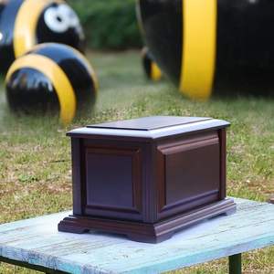 Handcrafted <b>Large</b> <b>Wooden</b> Funeral Cremation Urn <b>Box</b> for Human Ashes,Burial Urns for Adult up to 225lbs - Product Image 6