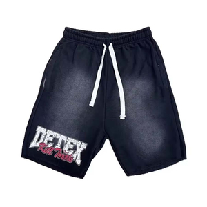 High Quality Customized 100% Cotton Heavyweight French Terry Sweat <b>Shorts</b> Pants Acid Wash <b>Shorts</b> for <b>Men</b> - Product Image 1