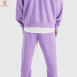 ชุดวอร์มแบบสองชิ้นพร้อมโลโก้สั่งทำ เสื้อสเวตเชิ้ตและกางเกงจ็อกเกอร์ ชุดออกกำลังกาย 2 ชิ้น ชุดวิ่งผู้ชาย ชุดวอร์มเรียบ - Product Image 3