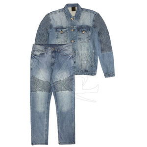 Moda Wear Low MOQ Hombres Jeans Set Diseño personalizado Hombres Jeans Set Precio barato Hombres Jeans Set - Product Image 1