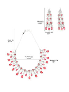 Ensemble de collier de perles de créateur AD pour femmes avec de belles boucles d'oreilles et un collier à chaîne réglable au meilleur prix - Product Image 6