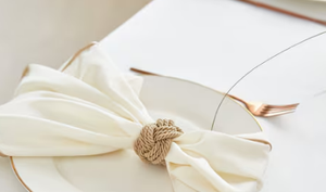 Ronds de serviette en corde faits à la main Réglage de table moderne et classique - Product Image 6