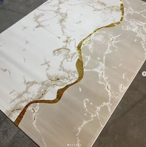 Alfombras Turcas Modernas de Polipropileno Tejidas a Máquina, con Base de Yute de Alta Calidad, Resistentes a las Manchas, de Pelo Alto, Diseño Abstracto para el Hogar - Product Image 1