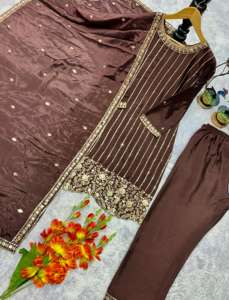 Nouveauté Tenue de soirée Palazzo de créateur avec haut et broderie fantaisie Dupatta, tenue élégante pour femme, fournisseur en gros - Product Image 3