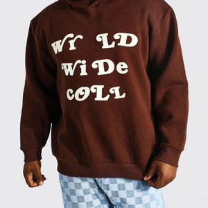 Sweat à capuche pour homme de qualité supérieure, poids lourd, 420GSM, coton, pull à capuche d'hiver, impression personnalisée en relief, usine - Product Image 1