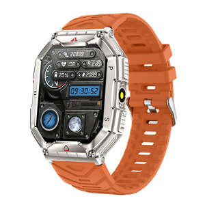 Reloj Inteligente Deportivo para Exteriores KR82, Batería de Larga Duración de 650 mAh, Llamadas <span class=keywords><strong>por</strong></span> Bluetooth, Frecuencia Cardíaca, SpO2, Brújula, Altímetro, IP68 - Product Image 1