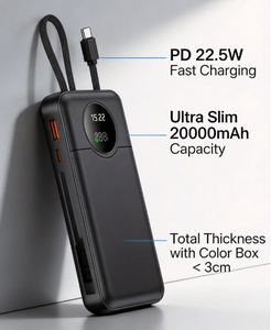 Muestra gratis Promoción Logotipo personalizado Delgado Mini Carga rápida Móvil Powerbank 10000mAh Portable Power Bank 20000Mah - Product Image 1