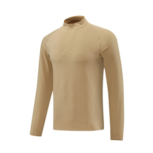 OEM ODM Hombres Ropa deportiva Ropa activa Quater Zip up Sudaderas Correr Entrenamiento Manga larga Compresión apretada Ropa de gimnasio para hombres - Product Image 1