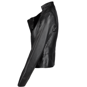 Blousons en cuir tendance pour femmes, personnalisables, automne-hiver, design à col rabattable, manches longues, respirants, coupe-vent, imperméables - Product Image 2